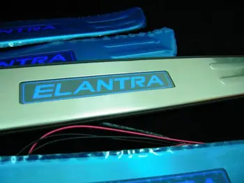 Vysoce kvalitní dveře talíř oblečení / stud modrá LED z nerezové oceli 2008-2011 Elantra pro
