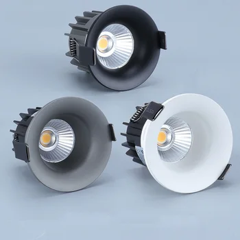 Vysoce kvalitní kolo Stmívatelné recesse LED Downlight 7W 9W 12W COB LED Stropní Svítidlo Bodové Světlo AC110-220V Vnitřní Osvětlení