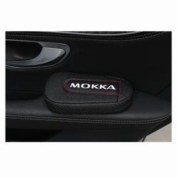 Vysoce Kvalitní Kůže Nohou Polštář Knee Pad Dveře Auta rameno pad Interiéru Vozu Příslušenství Pro Opel Mokka