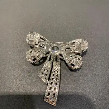Vysoce kvalitní měď s kubický zirkon bowknot pin brož módní šperky pro ženy šaty doprava zdarma roztomilý romantický