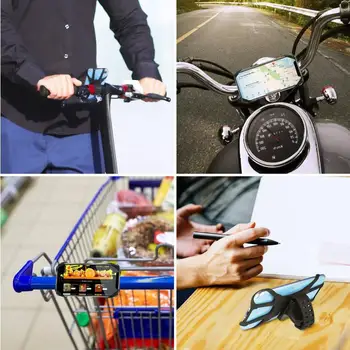 Vysoce Kvalitní Silikonové Kolo Držák Telefonu Pro iPhone Univerzální Motocykl Bike Stand GPS Držák Pro 4.0-6.3 palcový Mobilní Telefon