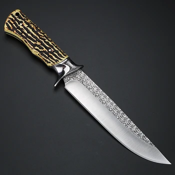 Vysoká tvrdost rovný nůž přenosné nůž venkovní divoké přežití nůž důchodu krátký nůž, lovecký nůž