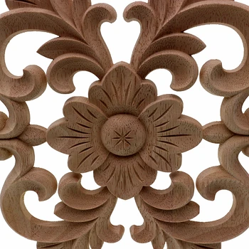 VZLX Starožitné Vintage Domova Dekorace Doplňky Dongyang Řezbářství Módní Dřevěná Písmena Dřeva Nášivka Rohu Květ