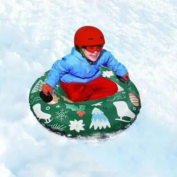 Vznášel Sáně Deska S Rukojetí Zimě Lyžování, Vánoce, Hračka, Snowboarding Nafukovací Zahuštěný Velikost Kruhu Sáňky Snow Trubky Prsten