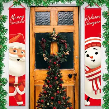 Vánoční Dveře Závěs Banner Veselé Vánoční Výzdoba Pro Domácí 2020 Navidad Noel Vánoční Ozdoba, Dárek, Výzdoba Šťastný Nový Rok 2021
