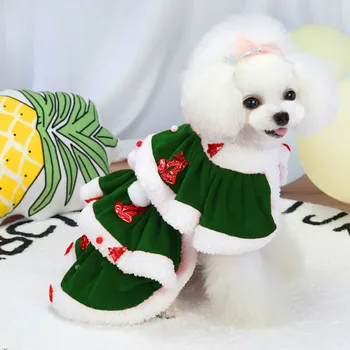 Vánoční Pes Oblečení Zimní Pet Pes Oblečení Psí Vánoční Kostým Pes Čivava Yorkie Kočka Oblečení Šaty Pet Oblečení
