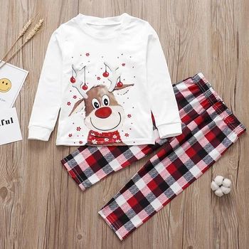 Vánoční Rodina Pyžamo Set Home Oblečení, Děti, Rodiče, Rodič-dítě Nosit Oblečení