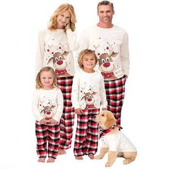 Vánoční Rodina Pyžamo Set Home Oblečení, Děti, Rodiče, Rodič-dítě Nosit Oblečení