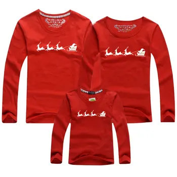 Vánoční Rodinné Odpovídající Oblečení Otec Matka Syn Dcera Oblečení Ženy Muži Baby T-shirt Rodina Vypadat