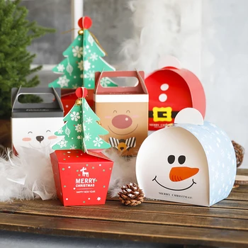 Vánoční rozmar červená, zelená, speciální sladkosti ve tvaru krabice apple box dýně duch perníčky přenosné dárkové krabici