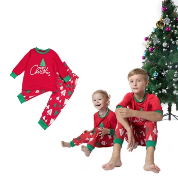 Vánoční Strom Pyžama Noční Úbory Nový Rok 2020 Hot Prodej Noční Prádlo Dítě, Dívka, Chlapec Vánoční Kostým Děti, Dospělé, Rodiny, Sladění Oblečení