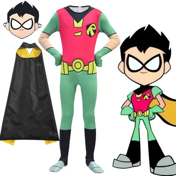 Vánoční Teen Titans Go Raven Kostým pro Chlapce Cosplay Halloween Cosplay Narozenin Robin Raven Beast Boy Starfire Oblečení