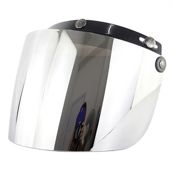 Větruodolný 3-Snap Clona Objektivu Štít pro Helmy na Motorku Flip Nahoru a Dolů Otevřený Obličej Anti-do očí bijící Helma Příslušenství