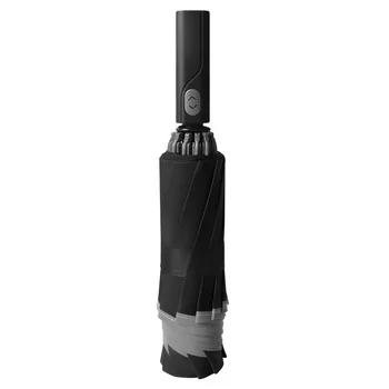 Větruodolný automatický skládací obrácený deštník 10 řádků s reflexními pruhy přenosné anti deštník