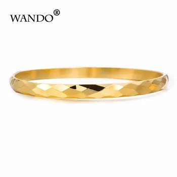 WANDO 2ks/lot moci otevřít Zlatý Náramek pro Ženy Gold Dubai Nevěsta Svatební Etiopský náramek Náramek Afrika Arabské Šperky wb96
