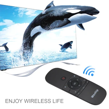WeChip W1 2.4 G Vzduch Myš Bezdrátová Klávesnice 6-Axis Motion Smysl IR Smart Remote Control USB Přijímač pro Smart TV Android TV BOX