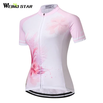 Weimostar Růžové Cyklistický Dres Shirt Ženy Letní Krátký Rukáv Cyklistické Oblečení, Prodyšný Cyklistický Dres mtb Cyklistické Oblečení