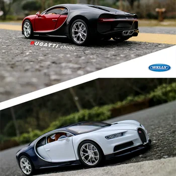 Welly 1:24 Bugatti chiron auto slitiny model vozu simulace auto dekorace kolekce dárek hračka lití model hračka