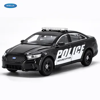 WELLY 1:24 Ford Taurus Policejní Auto, Model, odlitek Kovový Model Děti Hračky Přítel Dárek Simulované Slitiny Auto Kolekce