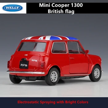 WELLY 1:36 Mini Cooper 1300 slitiny model vozu Simulace stroje Sbírku hraček pull-back vozidla Dárkové kolekce