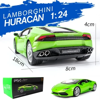 Welly1: 24 Lamborghini LP610-4 slitiny model vozu simulace kolekce dárek die-cast model non-dálkové ovládání typ hračky