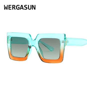 WERGASUN Square Ženy, sluneční Brýle, Módní Vintage Značka Ženy Brýle Muži Retro Oculos Brýle