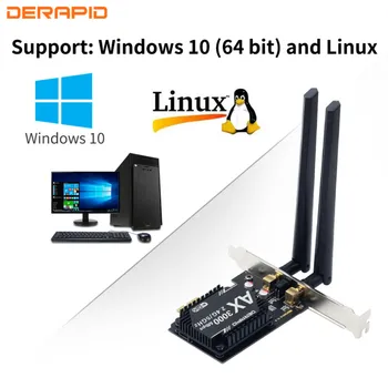 Wi-Fi 6E AX210 Bluetooth 5.2 Bezdrátové 2,4 Gbps AX210NGW Wi-Fi Síťová Karta 2.4 G/5G/6GHz PCIE Bezdrátový Adaptér Karty pro Windows 10