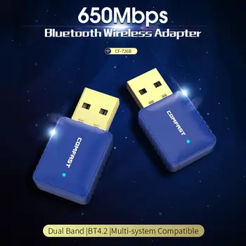 Wi-fi Adaptér, Bluetooth 4.2 USB Wifi Comfast Bluetooth Wi-Fi Adaptér Bezdrátové Sítě Přijímač Pro PC Laptop