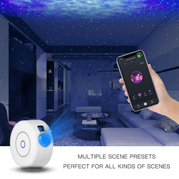 Wi-fi Smart Star Projektor Tuya LED Barevné Hlasové Ovládání Hvězdnou Oblohu Projektor pro Domácí Bar, Projektor, Práce S Alexa Google Domov
