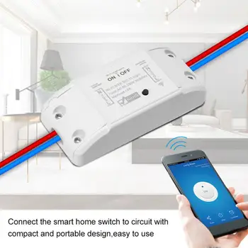 Wi-fi Smart Switch 10A/2200W Bezdrátové Dálkové ovládání Přepínač Timer APP Control Smart Home Pro Amazon Alexa Google Domov Inteligente