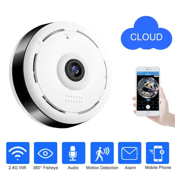 WIFI Kamera 360 ° Panoramatické Fisheye 960P HD MINI Bezdrátová IP Kamera Vnitřní Home Security CCTV P2P Cloud