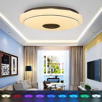 Wifi Led Stropní Svítidla pro Ložnice, Obývací pokoj Remote App Ovládání s bluetooth Reproduktor Stmívatelné RGB Hudební Stropní Světlo
