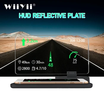 WiiYii Univerzální H6 Auto HUD Head-Up Displej Projektor Rychlosti Varování Systém, Bezpečnostní Alarm, Telefon, Navigace, Smartphone