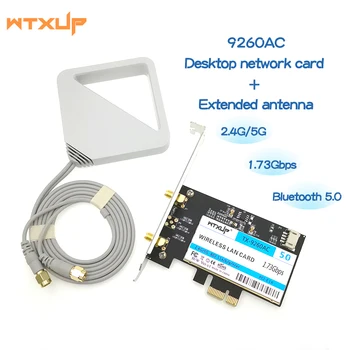 Wireless-AC 9260 AC pro Intel 9260ac 9260NGW 1730Mbps PCI-e PCIE 1X WiFi Adaptér, MU-MIMO Bluetooth 5.0 Síťová Karta WLAN