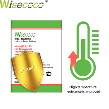 Wisecoco 5 3000mAh Nové Baterie Pro Blackview A5 Telefon Velká Kapacita Náhradní + Sledovací Číslo