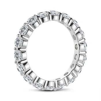 Wong Déšť 925 Sterling Silver Vytvořil Moissanite Drahokam Diamanty Snubní Zásnubní Prsten Svatební Kapela Jemné Šperky Velkoobchod