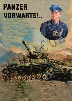 WW2 GER Panzer IV Tank PzKpfw IV, Tisk Plakátů a Umění, Zbraň, Válka, Vojenské Plakát Vintage Kraft Papír Samolepka na Zeď bytové Dekorace