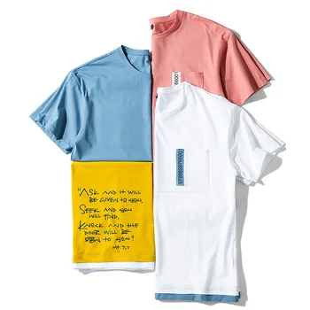 WWKK 2020 Nejlepší Kvalitu Abeceda tisk T-Košile Muži Ženy Ležérní Bavlněné kapsy Volný Top Tees Neformální T-Košile Velké velikosti M-4XL