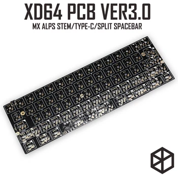 Xd60 xd64 3.0 PCB Vlastní Mechanické Klávesnice Kit underglow RGB GH60 60% programovatelný mx alp kmenových rozdělit mezerník typ c