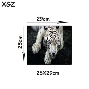 XGZ Diy Vlastní Zvíře Velké Mouse Pad Černá Zámek Edge HD Tiger Rock Počítačový Stůl Mat Gumové Non-slip Omyvatelná Tkanina