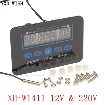 XH-W1411 Termostat LED Digitální Regulátor Teploty W1411 220V 12V 10A Spínač Teploměr Inteligentní Regulátor Teploty