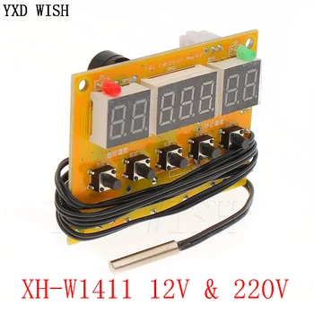 XH-W1411 Termostat LED Digitální Regulátor Teploty W1411 220V 12V 10A Spínač Teploměr Inteligentní Regulátor Teploty