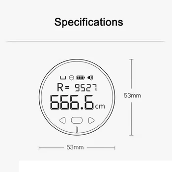 Xiaomi Youpin DUKA Elektronické Pravítko Multifunkční Dobíjecí 99M 8 Funkce Měření Délky LCD Displej Dlouho Standbuy