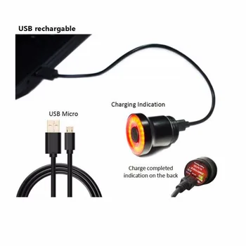 XLITE100 LED Kole Svítilna Na Kolo sedlovka Auto Start/Stop Brzda Snímání IPx6 Vodotěsné USB Smart Brzda, zadní Světlo