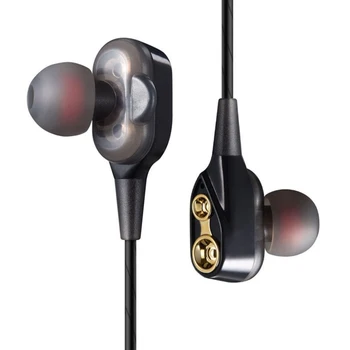 XT-21 Bezdrátová Sluchátka Dvojitou kmitací cívkou Bass Stereo In-Ear Sluchátka Sportovní stereo Bluetooth Sluchátka Koaxiální 4 jednotky žehlička Headset