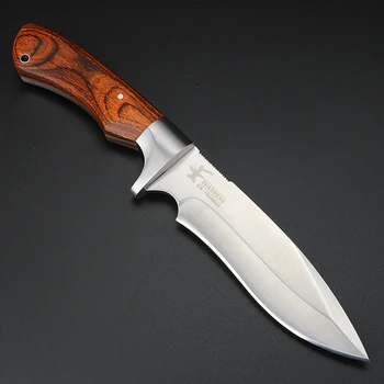 XUAN FENG Vysoká Tvrdost Venkovní Multifunkční Rovný Nůž Camping Lovecký Nůž Zahuštěný Vojenské Krátký Nůž