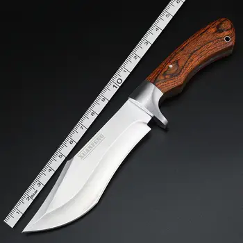 XUAN FENG Vysoká Tvrdost Venkovní Multifunkční Rovný Nůž Camping Lovecký Nůž Zahuštěný Vojenské Krátký Nůž