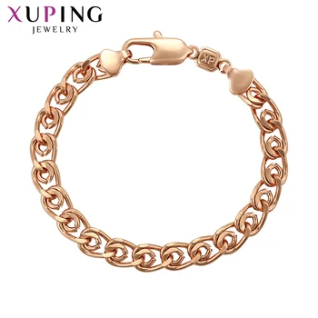 Xuping Muži Náramek Šperky Rose Gold Barva Pozlacený Dárky Módní Vysoce Kvalitní Ženy Speciální Design 76308