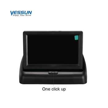 Yessun Skládací 4.3 palcový Auto Monitor TFT LCD Displej /Kamery zadní kamera s monitorem NTSC PAL/auto zrcadlo fotoaparát