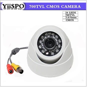 YiiSPO Plastové Mini IR Dome Kamera 24ks LED Video Bezpečnostní Kamery Vnitřní CCTV 700TVL CMOS pro Fixní Objektiv, IR CUT noční vidění